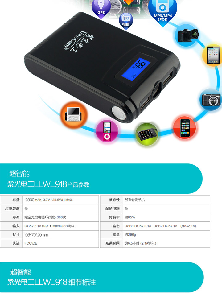 力量威 圣诞带液晶屏移动电源10000毫安多功能安全充电宝 力量威 圣诞带液晶屏移动电源10000毫安多功能安全充电宝